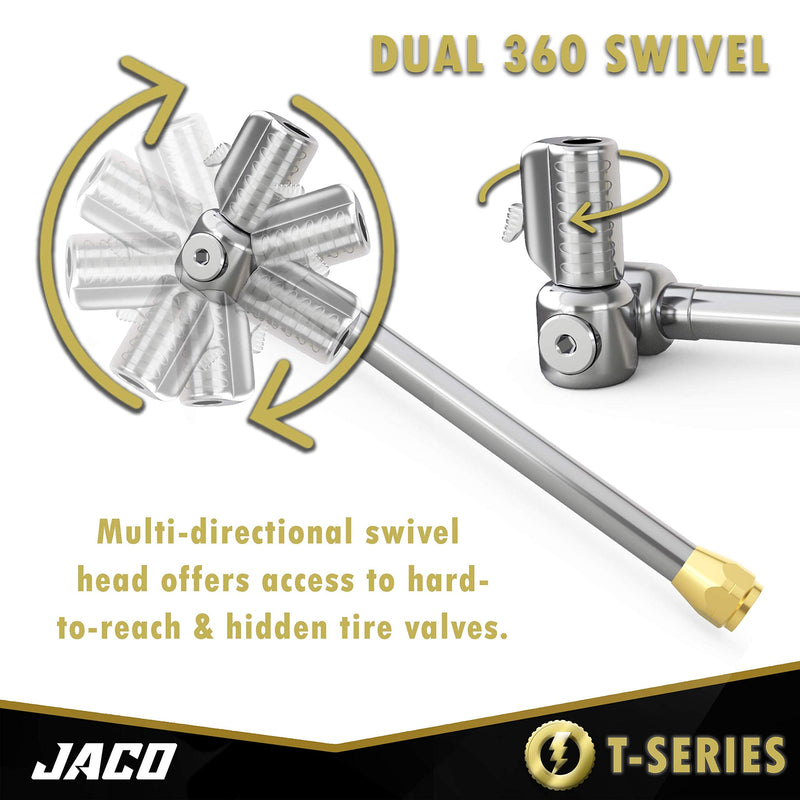 JACO Lightning T-Series Tire Air Chuck - 1/4" F-NPT (Open Flow)