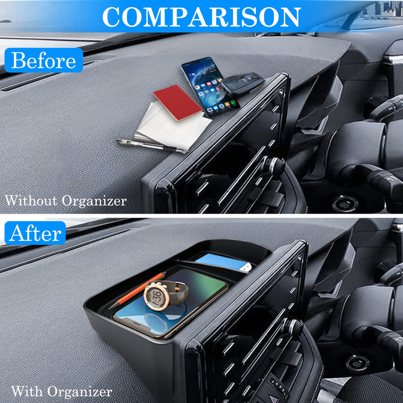 Upgraded Center Console Organizer Compatible with Toyota RAV4 2024 2023 2022 2021-2019 Interior Accessories, Armrest Storage Box, Dash Storage Tray(Not for New 10.5'' Multimedia Display)-3pcs