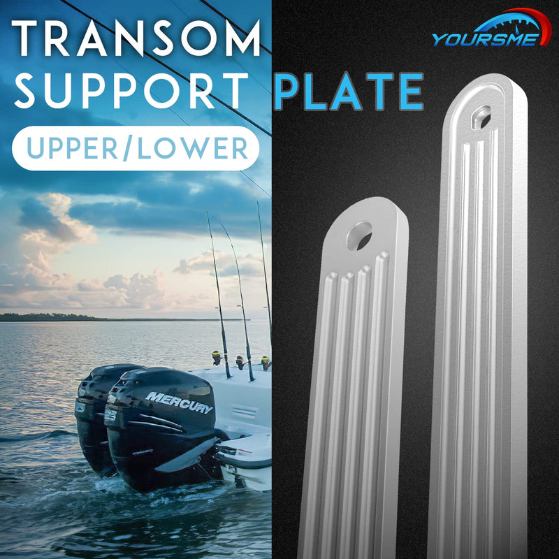 Yoursme TSP-1 TSP-2DP Transom Support Plate Kit for Top Support and Lower Support Bolt Holes Size 15” x 2” / 12” x 2” Thickness 3/8” Replace 3001-8067