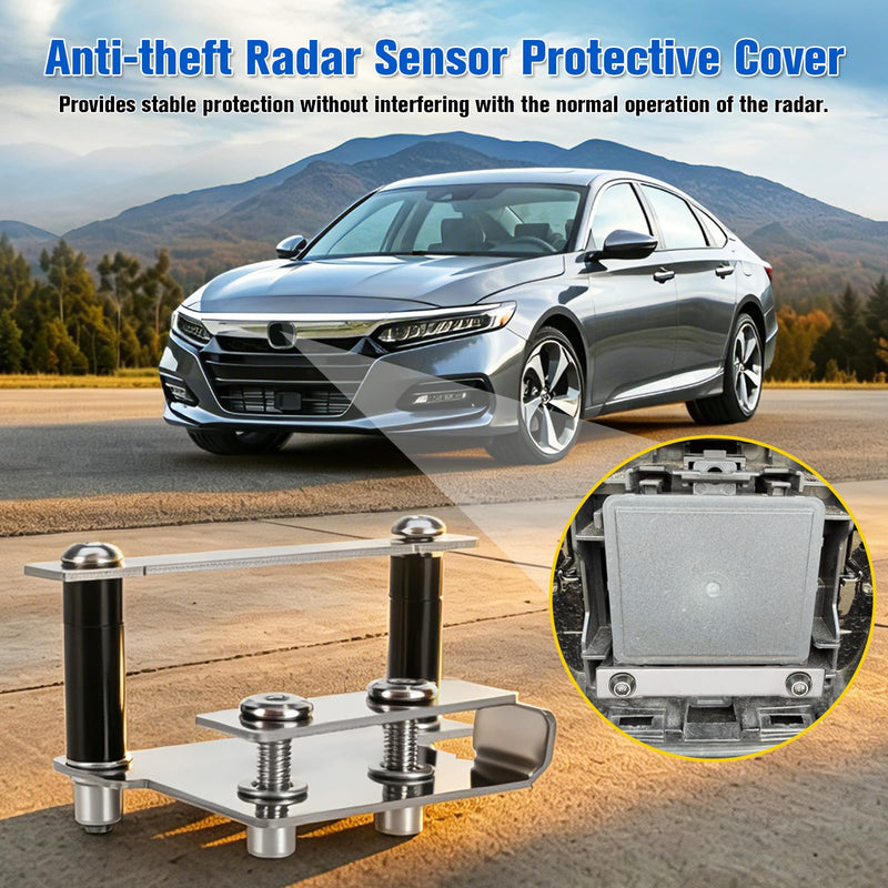 Radar Sensor Protector Cover Fits 2023-2026 Honda Accord, CR-V, Pilot，Radar Shield 304 Stainless Steel Anti-Theft Sensor Guard