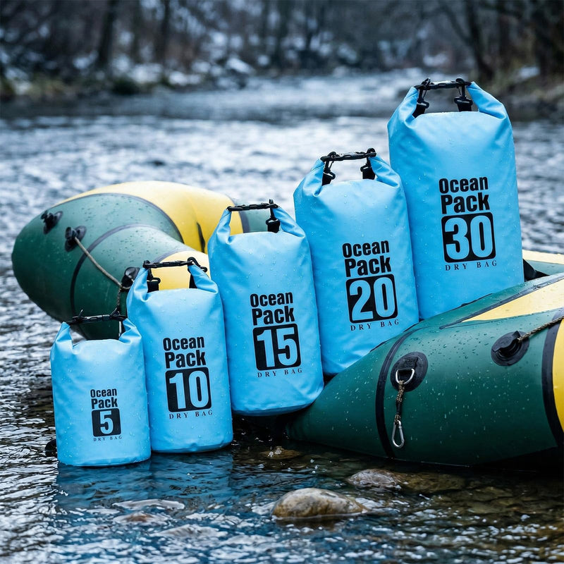 Floating Waterproof Dry Bag 5L/10L/15L/20L/30L for women-Lightweight&Small waterproof bags backpack for Kayaking, boating,Camping, Hiking,Paddle boarding with Roll-Top Closure BLUE 30L