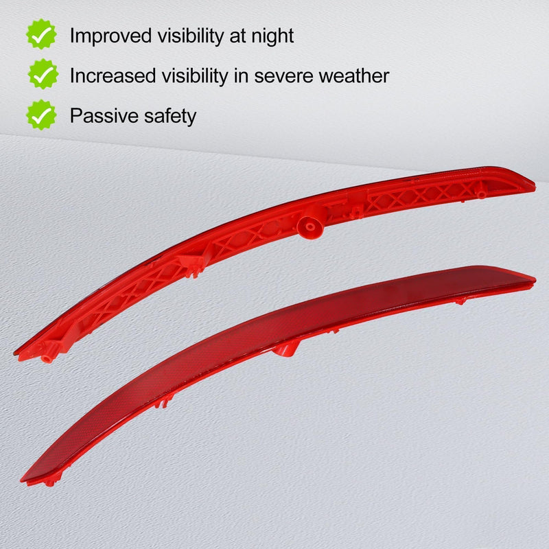 92406F2000 Rear Bumper Reflector Fit for 2017 2018 Elantra Driver and Passenger Pair Replace 92405F2000 HY1185118 HY1184118 92405-F2000 92406-F2000