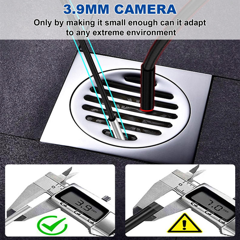 3.9mm Small Hole Borescope, Aperture Endoscope Camera - Suitable for. 20 Caliber and Larger Pipes, Gun Barrel Inspection Tool, Suitable for Android and iOS Smartphones iPhone, iPad, Samsung