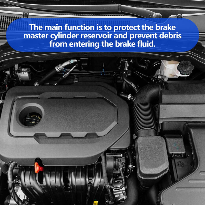 Master Cylinder Cap Brake Reservoir Tank Cap Compatible with Hyundai Accent Azera Elantra Santa Fe Sonata Tucson Kia Optima Soul Sorento Part Numbers 58531-07000 585312B500
