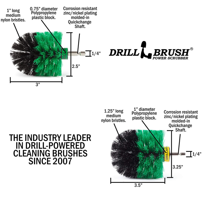 Drill Powered Kitchen Cleaning Supplies - Kitchen Scrubbing Accessories - Drill Brush Household Cleaner - Oven Cleaning Tool - Stovetop Scrubber Brushes - Kitchen Sink Scrub Brush - Frying Pan Brush Green