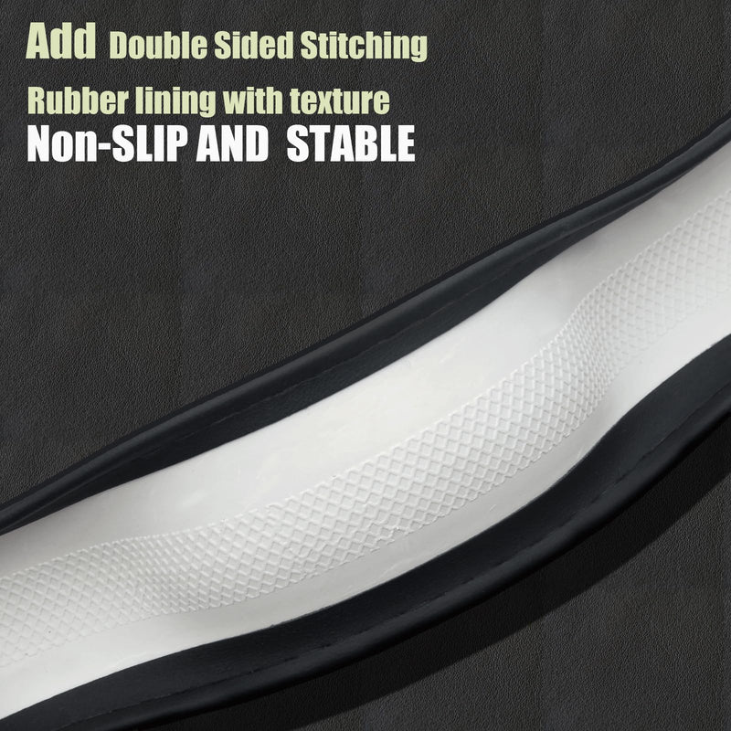 Steering Wheel Cover Universal Standard Size 14.5-15 inch, Breathable Microfiber Leather, Anti-Slip, Soft Grip, Sporty Design, Fits for Cars SUVs Trucks, Black and Chocolate Brown Black and Brown
