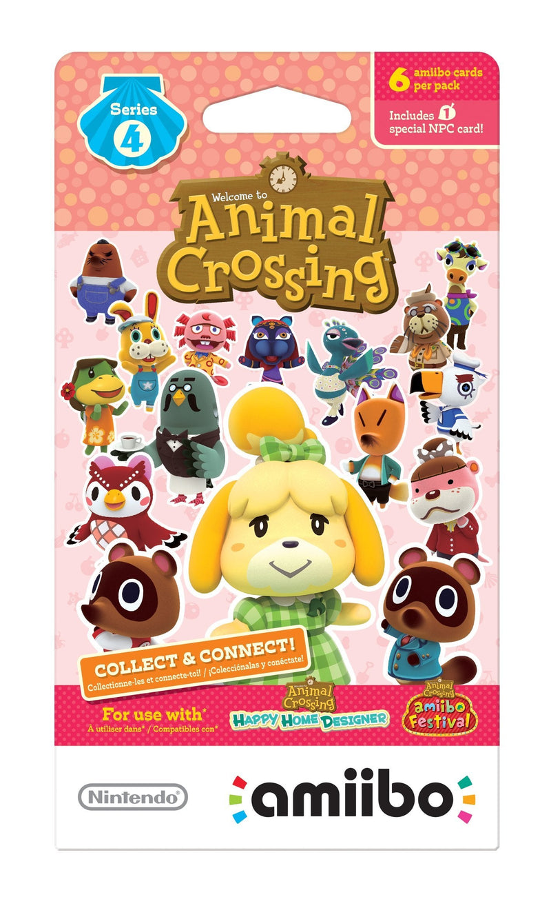 Nintendo Animal Crossing amiibo Cards Series 4 (6-Pack) - Nintendo Wii U Multicolor