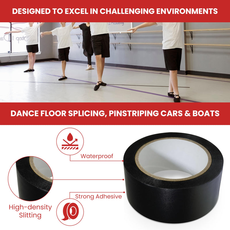GGR SUPPLIES T.R.U. CVT-536 Clear Vinyl Pinstriping Dance Floor Tape: 2 in. Wide x 36 yds. Several Colors 2 in. x 36 yds. (48mm wide)