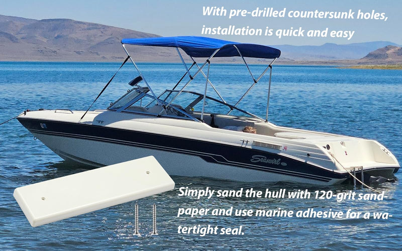 UV-Resistant Marine-Grade Boat Transducer Mounting Plate with Screws Ideal for Mounting Fish Finder Transducers, Speed Sensors, and Other Electronics 1 Pack