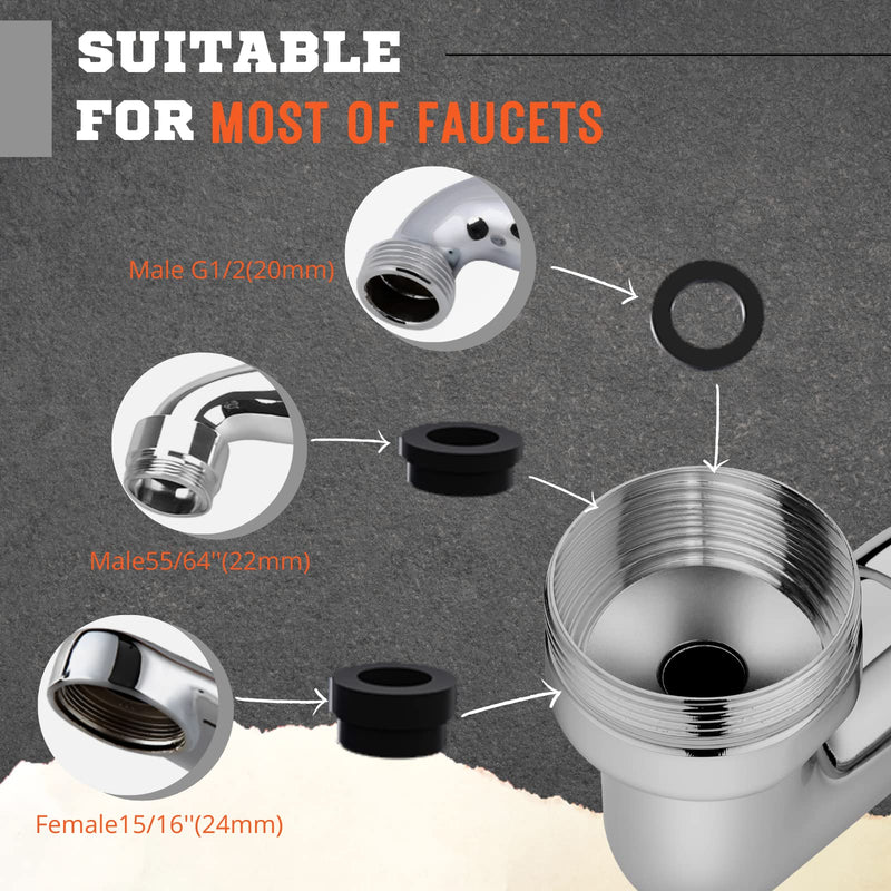 1080°+ 360° Swivel Faucet Extender, 1440° Degree Rotatable Faucet Aerator Splash Filter With 2 Water Outlet Modes. Brass Multifunction Bathroom Kitchen Sink Faucet Attachment For Washing Face 2 Pack 1440°Swivel Faucet Extender-2 Pack