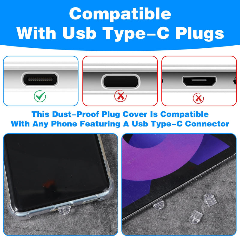101pcs Cell Phone Dust Plug Clear Charging Port Covers Anti Dust | Charging Port Plug Phone Dusts Plugs Protector Protective Dusts Plug for Phones Earphones Laptops Accesories