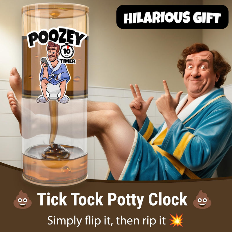 | Funny Poop Timer for The Toilet | A Gift for Dads and Husbands Who Spend Too Long in The Loo