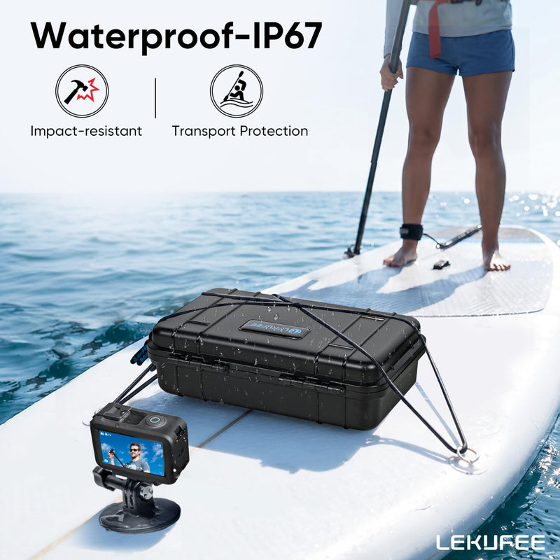 Lekufee Waterproof Hard Case for Xtra Edge Pro/Xtra Edge Camera, and Accessories(Case Only)