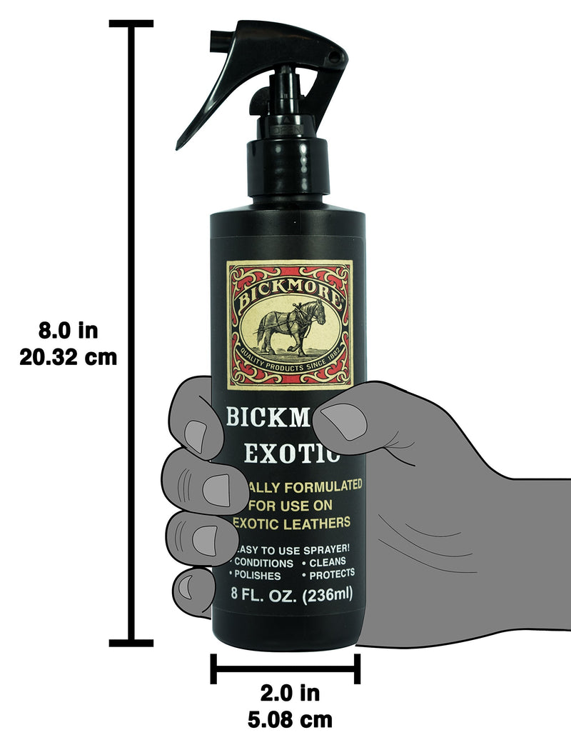  [AUSTRALIA] - Bickmore Exotic 8oz (2-Pack) - Specially Formulated Leather Spray Used to Clean Condition Polish and Protect Exotic Leathers & Reptile Skins 8 Fl Oz (Pack of 2)
