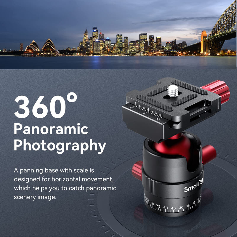 SmallRig Desktop Mini Tripod for Camera/Phone, Aluminum, Load up to 11lbs | Aluminum Alloy, with 360 Degree Ball Head, 1/4'' Quick Shoe Plate for Vlogging DSLR Camera Video, Load up to 11 pounds 2
