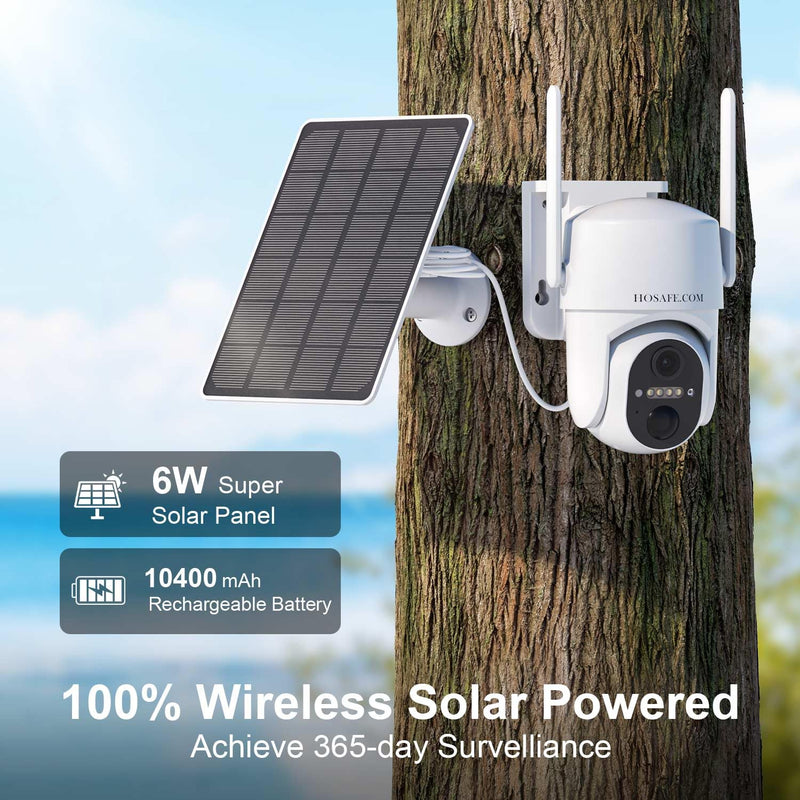 HOSAFE.COM 4G LTE Cellular Security Camera Outdoor, No WiFi Security Camera Outside, Wireless Security Camera Outdoor Solar Powered, 360 Ptz, Human Sensor, 2K HD, 2-Way Talk, IP66, 2 Pack 4G Cellular Camera (2 Pack)