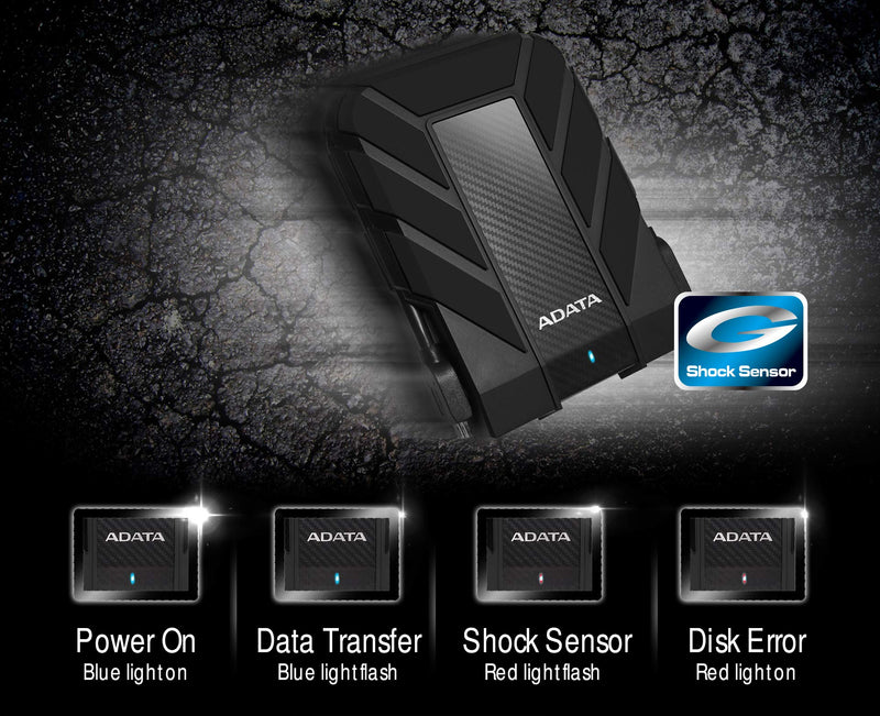 ADATA HD710 Pro 1TB USB 3.1 IP68 Waterproof/Shockproof/Dustproof Ruggedized External Hard Drive, Black (AHD710P-1TU31-CBK) 1 TB BLACK PRO