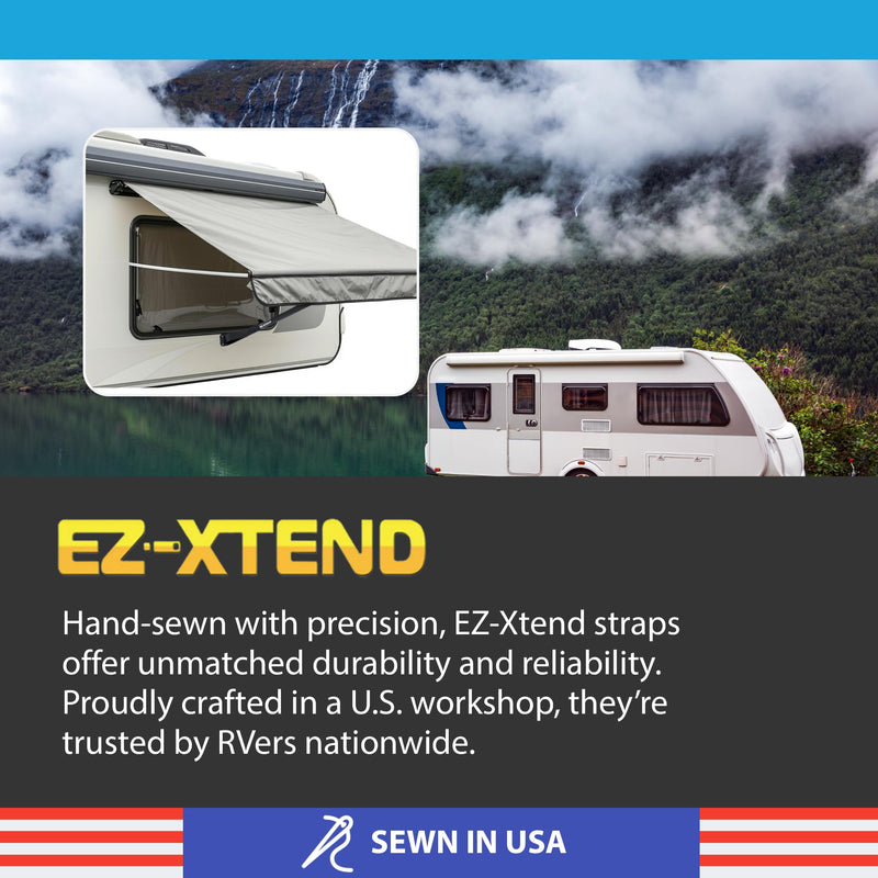 EZ-Xtend RV Camper Window Awning Pull Strap. Replacement Strap Made with UV Polyester Webbing, Lifetime Thread for Easy Operation RV Patio Window Awning. Sewn in USA (31") 31"