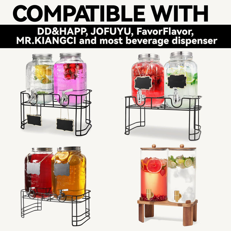 Drip Pan Compatible with Drink Dispenser, 4 Pack Silicone Tray Mat for DD&HAPP Glass Drink Dispenser