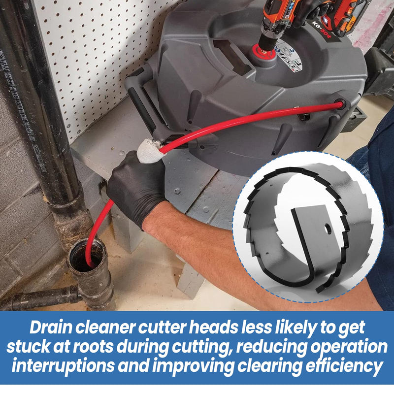 3HDB Heavy Duty Root Saw Drain Cleaner Cutter for General Wire 5/8 to 3/4 Inch Drain Cables that have connectors
