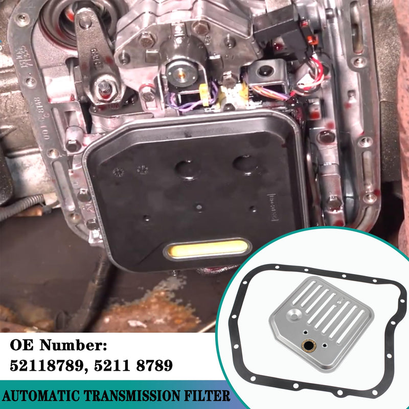42RE 44RE 46RE 47RE 48RE Automatic Transmission Filter Kit Compatible with 1998-2009 Dodge Ram 1500 2500 3500 Dakota Durango Grand Cherokee Replaces# 52118789 5211-8789