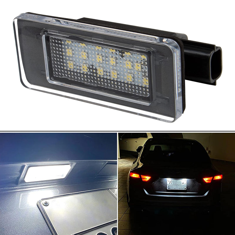 License Plate Lights Rear Number Lamps Fit Altima Sentra Versa Rogue 26510-8990E Xenon White Rear Tag Light Kit Assembly 2Pcs