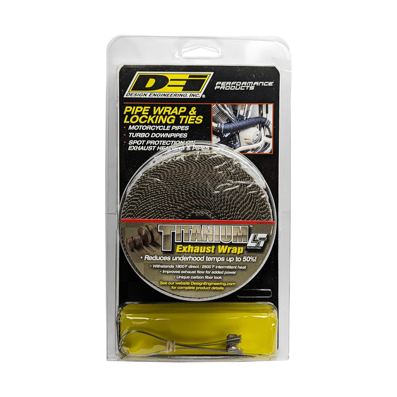 Design Engineering 010123 2" x 25' Pipe Wrap Kit with 4 Locking Ties - Titanium