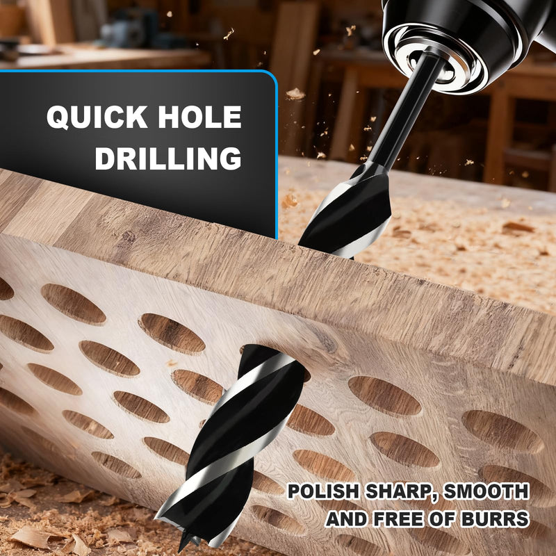 1/2" x 24" Auger Drill Bit with SDS Plus Shank for Wood,Tri Flute Ship Auger Long Drill Bit for Soft and Hard Wood,Tree Stump,Plastic,Drywall and Composite Materials 1/2"x24"