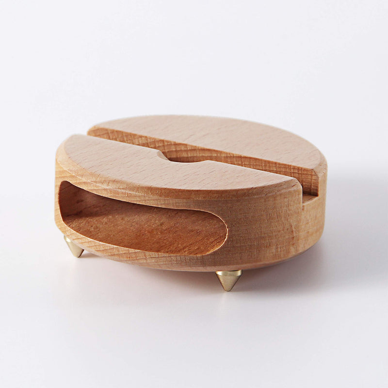 Wooden Phone Dock - Sound Amplifier & Holder, Compatible with Smartphone, Mini Pad - Beech