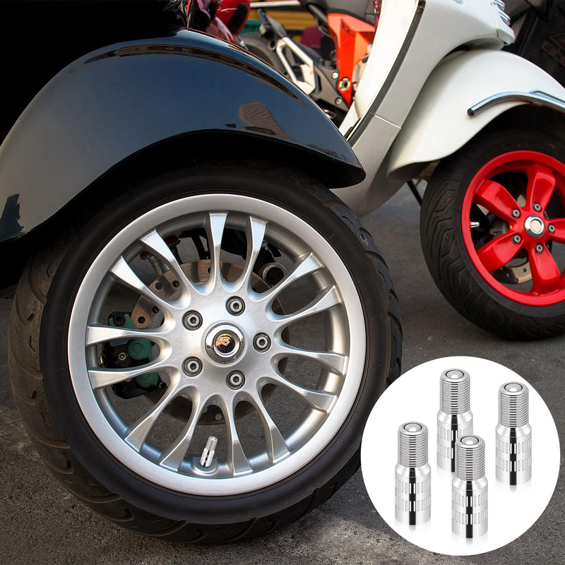 4 Pcs Valve Caps Stem Extension 27mm Tire Valve Extenders Brass Tire Stem Extension Wheel Tire Cap Extender Adapter for Car Motorcycle Truck