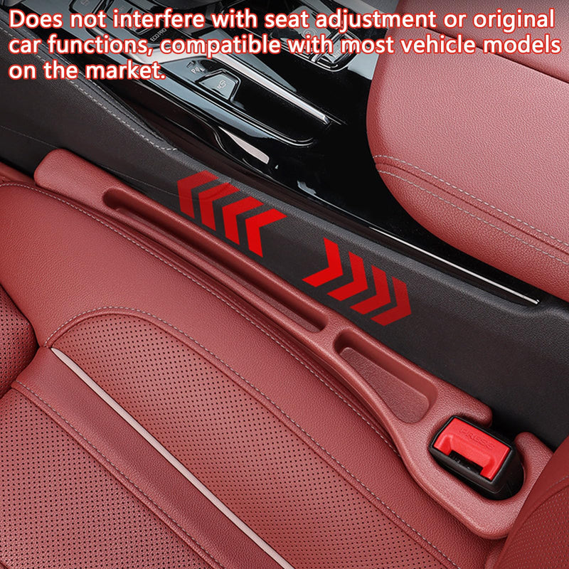 2PCS Car Seat Gap Filler Organizer – No Drop Seat Guard for Cars & SUVs | Universal Fit, Durable & Easy Install | Prevents Phone, Keys, Wallet from Falling Between Seats (Black) Black