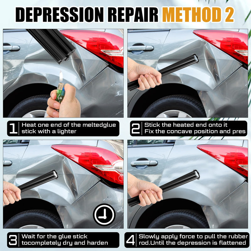 20 Pcs Paintless Dent Repair Glue Sticks PDR Glue Hot Sticks Paintless Dent Repair Tool for Car Restoration Remover Tool Set (Black) Black 20
