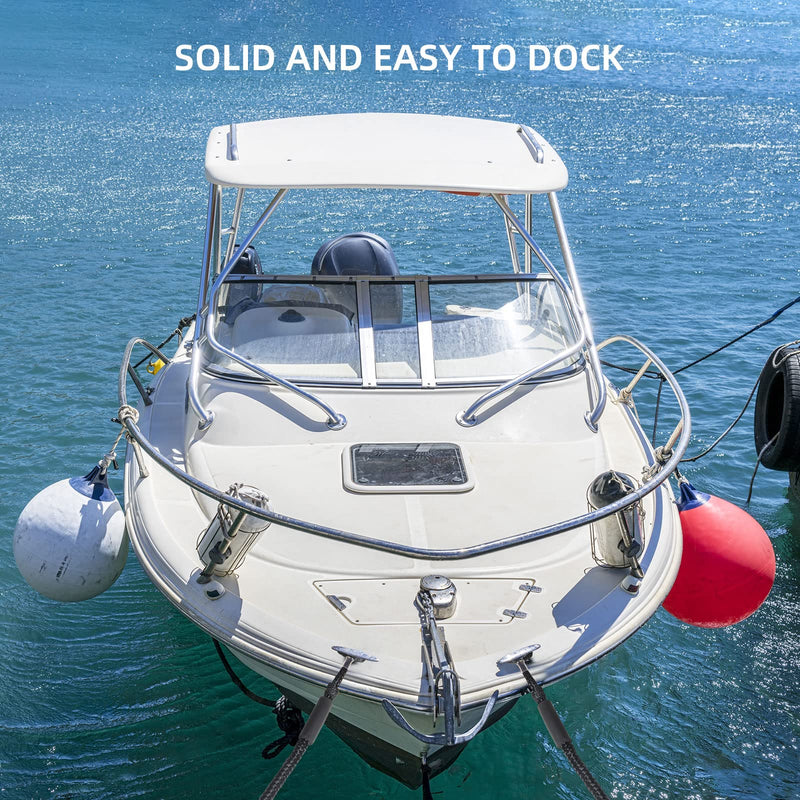 Bungee Dock Lines for Boats 4ft, 2 Pack Shock Absorbing Mooring Ropes with 316 Stainless Steel Clips, Marine Grade PWC Accessories for Jet Ski, Kayak, Pontoon, Watercraft Black