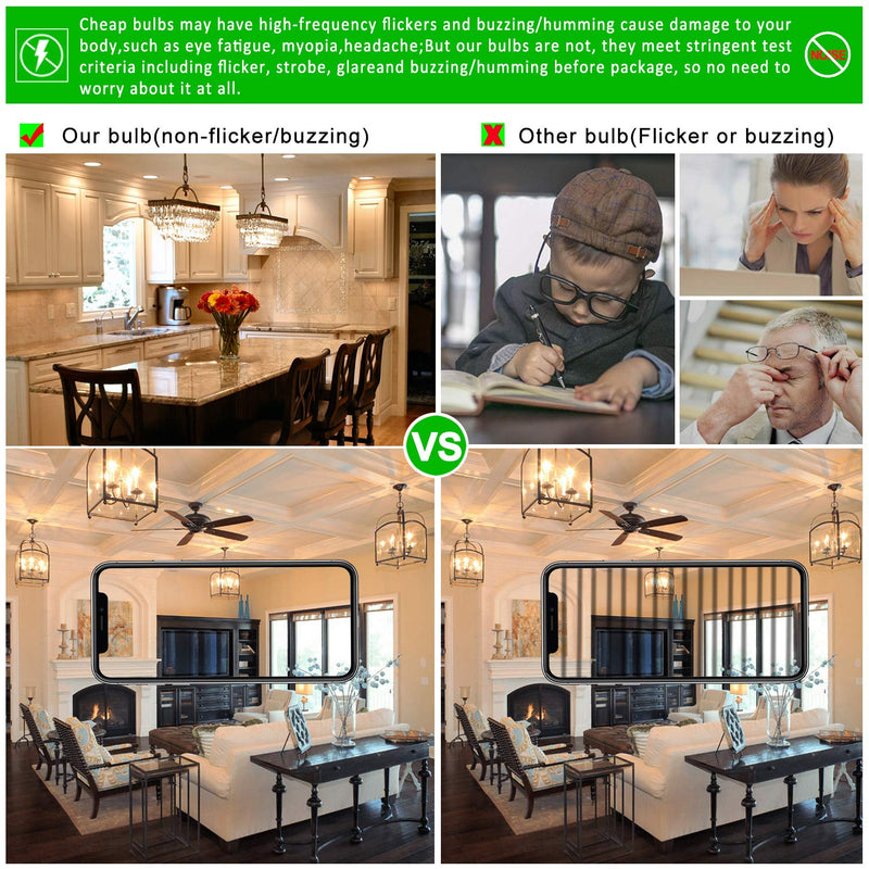 LiteHistory E12 led Bulb Dimmable 6W Equal 60 Watt LED Light Bulbs 2700K AC120V Edison Bulb B10 B11 Candelabra Bulbs for Chandelier and Ceiling Fan Light Bulbs 600LM e12 Bulb 12Pack Blunt Tip 2700k 12pack