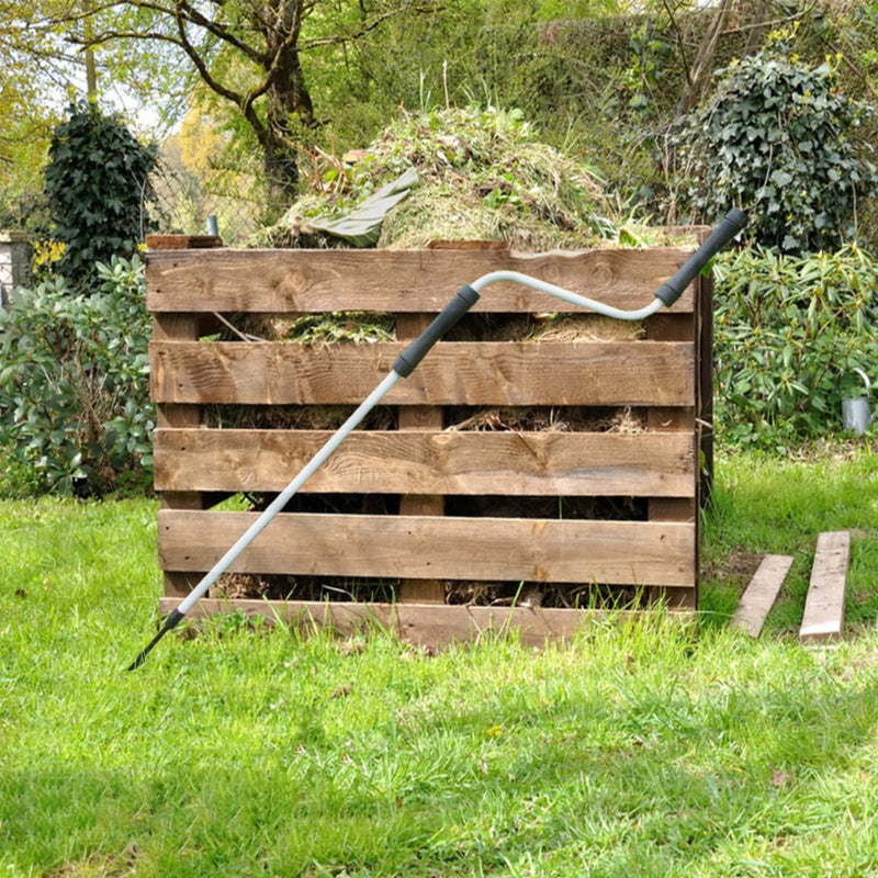 Compost Aerator, 110CM Length Compost Turner Iron Composting Accessories - Manual Turners for Compos Bins and Garbage Decomposition, Rustproof and Durable