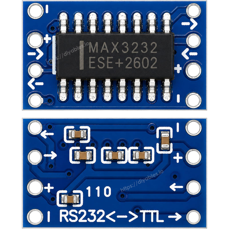 RS232 to TTL Level Converter Module MAX3232, 10 Pack | MAX3232 CSE 3-5V 120Kbps Bidirectional Serial Adapter for Arduino ESP32 Raspberry Pi