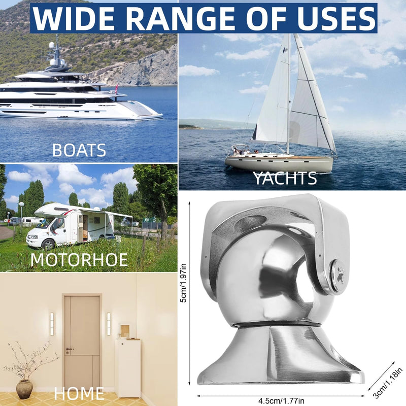 Yctze Magnetic Door Stopper Marine Door Stopper 316 Stainless Steel Door Stopper Magnet Door Holder Catch Yacht Accessories for Boat Motorhome