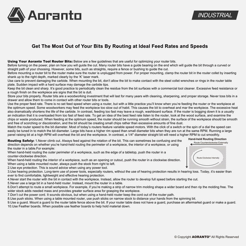 Top and Bottom Bearing Flush Trim Router Bits 1/2" Shank, 3/4" Cut Diameter, 2-1/2" Cut Length, Useful for Laminate Work or Template and Pattern Work 3/4" Diameter 3/4" Dia. - 2-1/2" CL. - 1/2" Shank