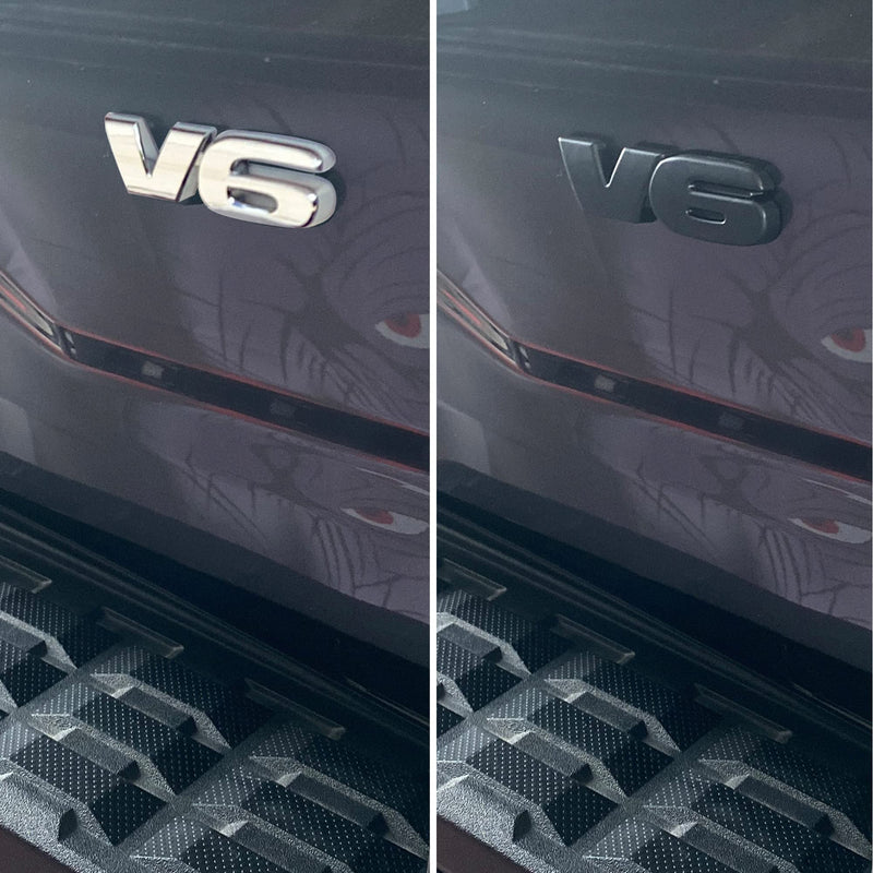 Blackout Emblem Overlays 3Pcs Compatible with Tacoma 2016 2017 2018 2019 2020 2021 2022 2023 2024 2025 ABS Plastic Badge Emblems Overlay 241229 with Strong Adhesive Matte Black For 2016-2025