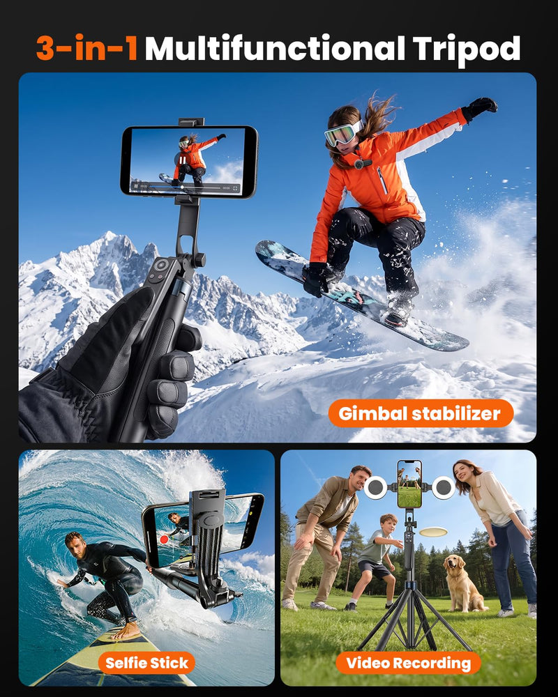 Content Creator Essentials Kit 71" Tripod Light Wireless Microphone &Remote | Vlogging Kit Tripod for iPhone/Android, No App, Selfie Stick Phone Stand for Video Recording Live Streaming TikTok, YouTube