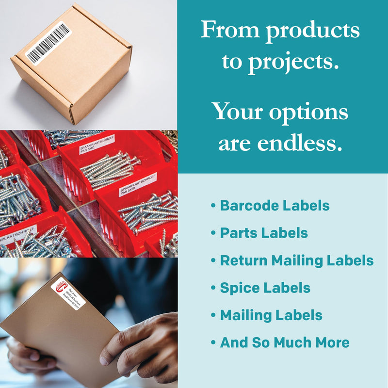 Premium Label Supply White Sticker Address Labels – 4" x 1.5" – Laser/Inkjet Compatible – (12 per Sheet), 25 Sheets – 300 Total Adhesive Labels 300 Labels