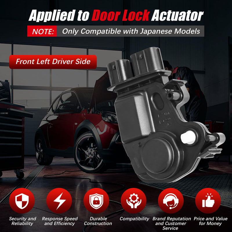 FAERSI Door Lock Actuator Motor Front Left Driver Side Compatible with 2003 2004 2005 Honda Accord Civic CR-V Element Odyssey Pilot, 2002-2006 Acura RSX Replaces 72155-S5P-A11, 72155S5PA11