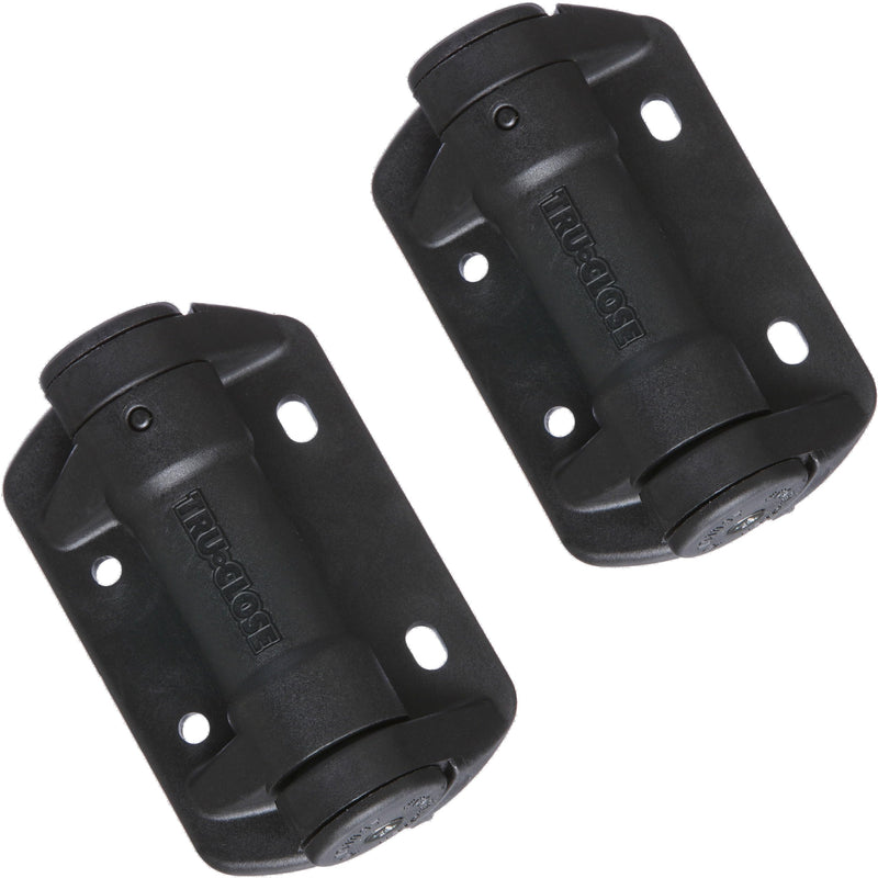 National Hardware N346-206 Truclose Narrow Spring Hinges 2-Pack Black Polymer Self Closing Gate Hardware for Metal Outdoor Gates 3-13/16 in x 2-1/2 in 55 lbs Load Capacity Updated Packaging 3-13/16"x2-1/2"