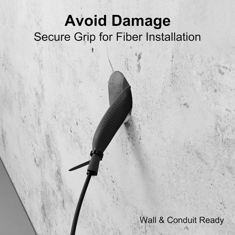 MPO Fiber Optic Pulling Sleeve, Connector Protector, 6in Grip | Protects MPO Fiber Optic Connector Heads During Conduit Pulling and Cable Routing, Reducing Installation Damage