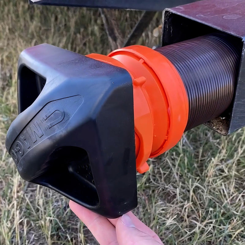 Camco 40310, Magnetic RV Bumper Cap | Features Heavy-Duty Neodymium Magnets, Small Airflow Vent Holes, and Includes a Bonus No-Insect Bumper Cap Magnetic Cap and Squeeze Grip Cap