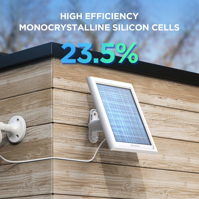 Solar Panel for Ring Camera,Solar Charger for Ring Stick Up Cam Battery/Pro&Ring Spotlight Cam Battery/Plus/Pro, IP68 Waterproof 180° Adjustable Bracket 13FT Cable White,Gift for Men 1