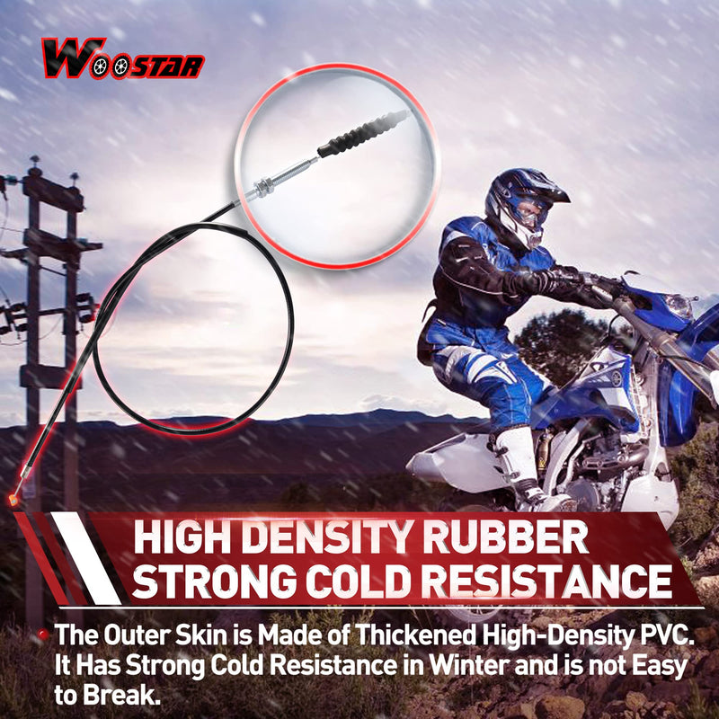 WOOSTAR 50.59" Clutch Cable with Adjuster Replacement for 200cc 250cc Dirt Pit Bike ATV 4 Wheeler Quad Dune Buggy Go Kart 1285mm/50.59"