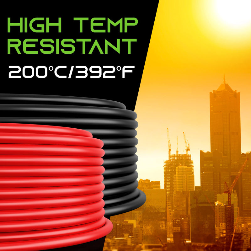 GEARit 12 Gauge High Temp Silicone Wire 25 ft Each Red & Black, 12 AWG Tinned OFC Copper Flexible Stranded Hookup Wire, 600V for RC Battery Leads, ESC, LiPo, Low Voltage DC BlackRed 25 Feet