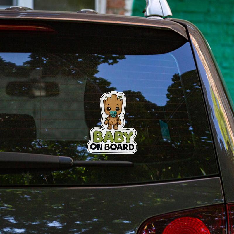 Baby on Board Signs for Car, Superhero on Boardl, Waterproof and UV-Resistant Baby on Board Sticker, Durable Sign for Safety Awareness, Easy to Apply for Window or Bumper