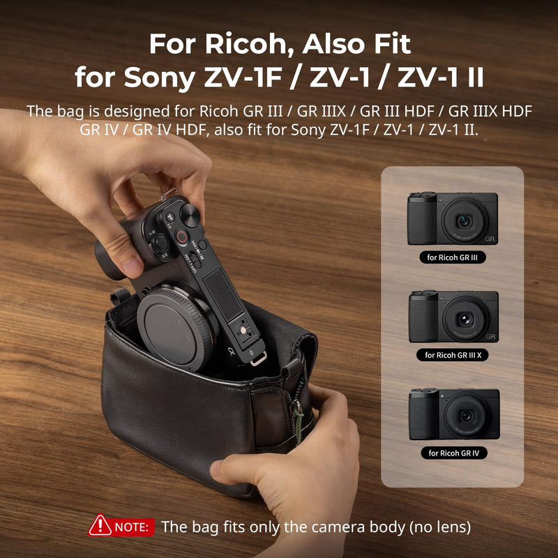 SMALLRIG Digital Camera Case with Shoulder Stap, Crossbody Protective Case | for Ricoh GRIII /GRIIIX /GRIII HDF/GRIIIX HDF/GRIV, for Sony ZV-1F/ ZV-1, for DJI Action 4/5/6, for Insta360 Ace Pro/Ace Pro2